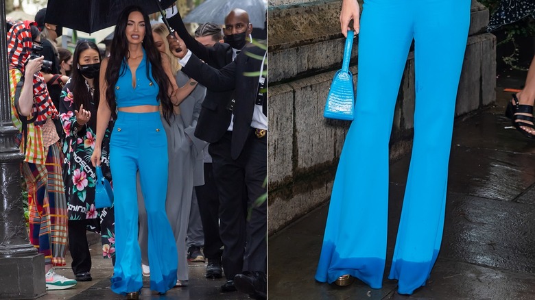 Megan Fox in a blue matching set