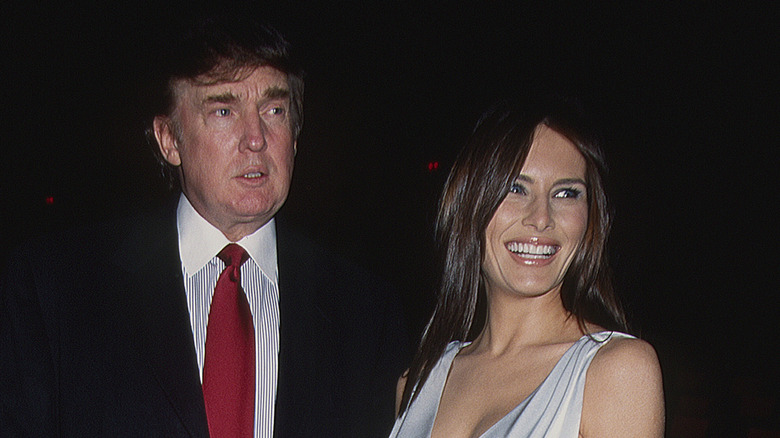 Donald Trump and Melania Knauss at an event in NYC