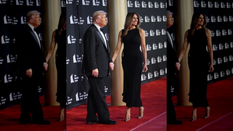 Donald and Melania Trump at the theater in Washington, D.C.