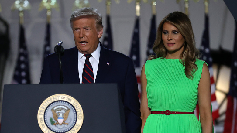 Donald and Melania Trump at the 2020 RNC