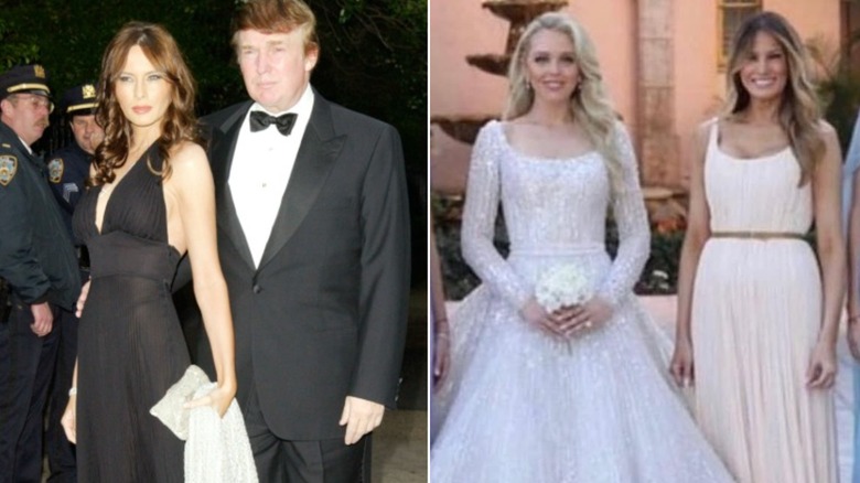Melania Trump as a wedding guest at Rudy Guiliani's wedding and step-daughter Tiffany Trump's