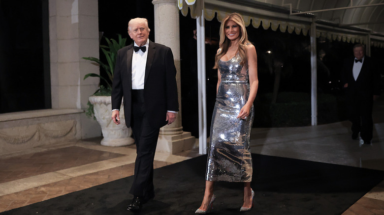 Donald and Melania Trump smiling