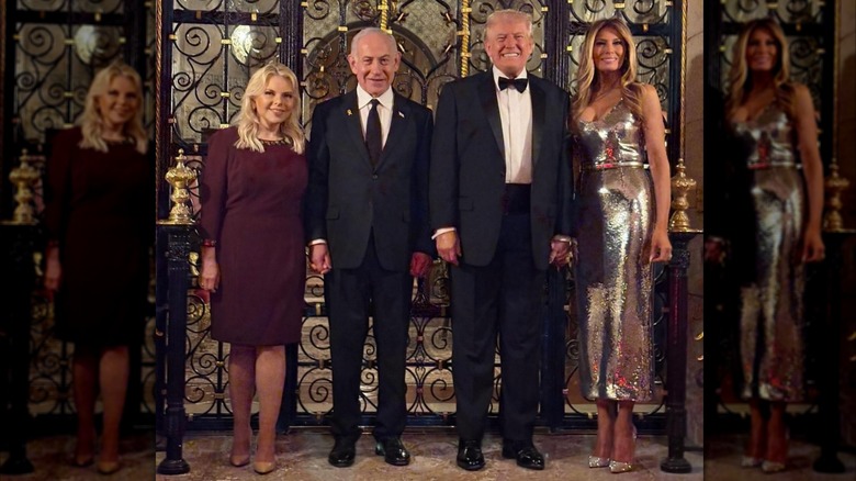 Benjamin and Sara Netanyahu with Donald and Melania Trump