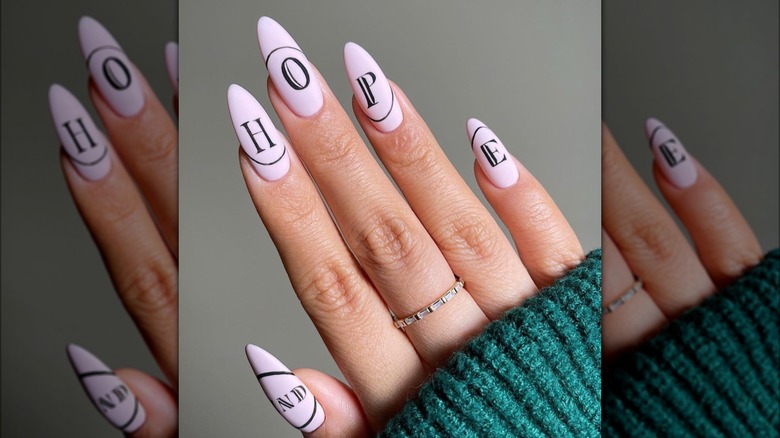 Memo nails reading "Hope"