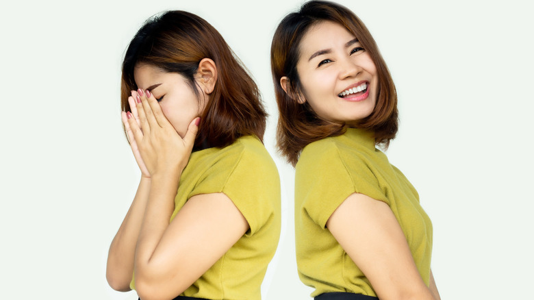 woman with different moods