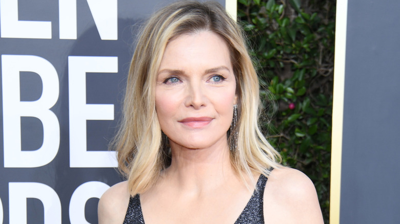 Michelle Pfeiffer with dangly earrings