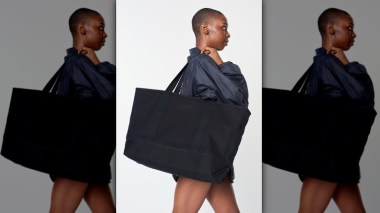 Large black tote bag