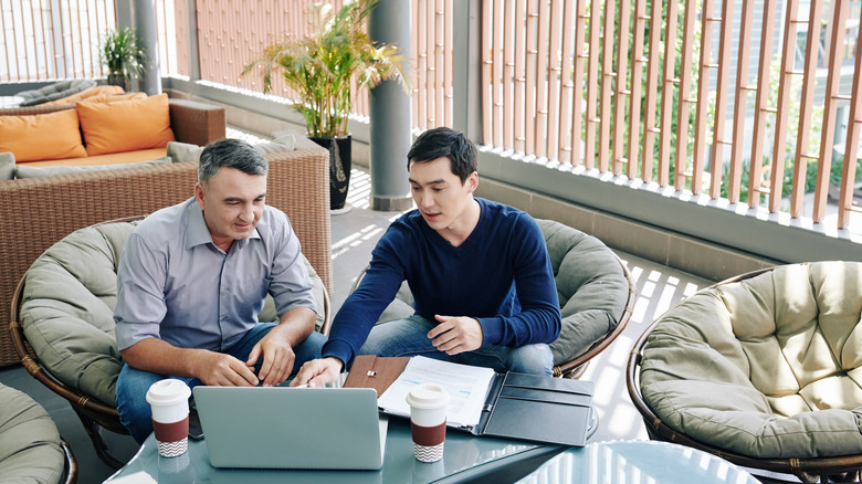 Young entreprenuer in coffee shop
