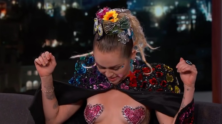 miley cyrus wearing pasties
