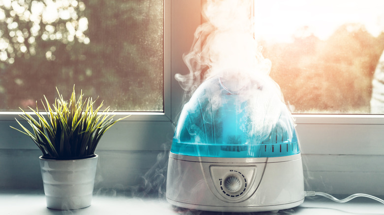 Air humidifier at work