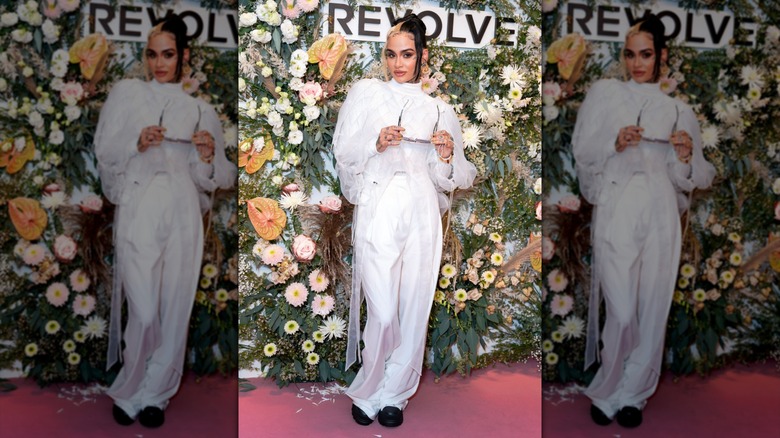 Kehlani and Lucy Hale wearing Monosuit outfits