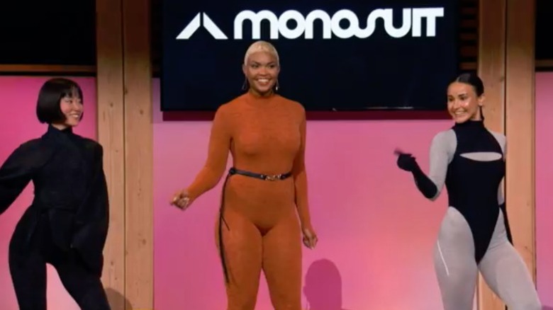 Models wearing Monosuit styles on "Shark Tank" in 2023