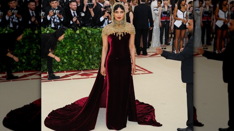 Priyanka Chopra poses in Ralph Lauren at the Met Gala