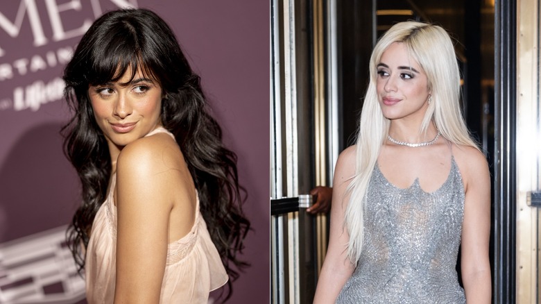 Camila Cabello with black and blond hair