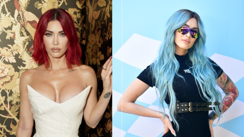 Megan Fox with colored hair