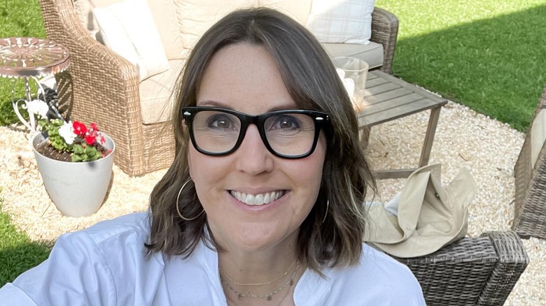 Woman with a medium-length haircut