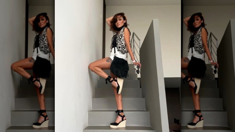 Black and white outfit