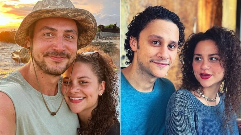 Lily Santiago with her partner and her twin brother