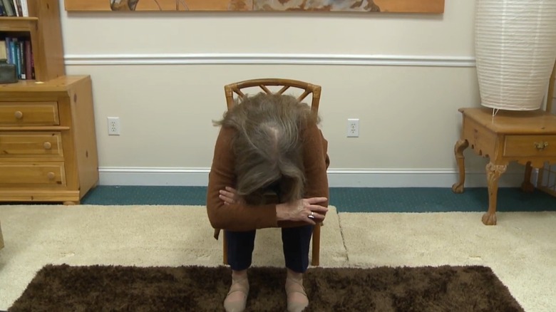 Seated forward fold domenstration