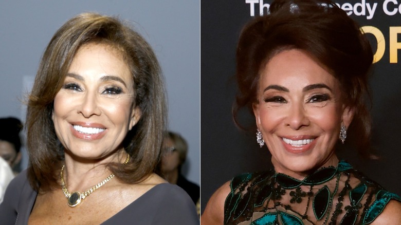Jeanine Pirro posing for a photo in 2018 versus Jeanine Pirro posing for a photo in 2025