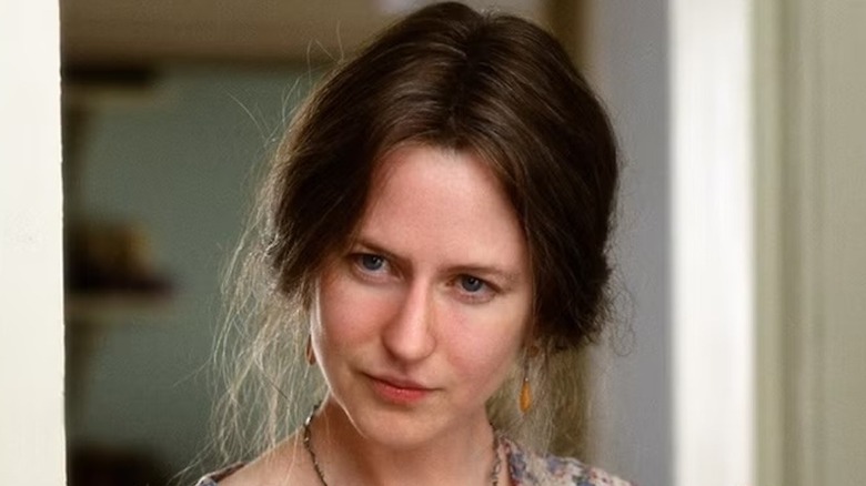 Nicole Kidman in "The Hours" with a fake nose and a wig