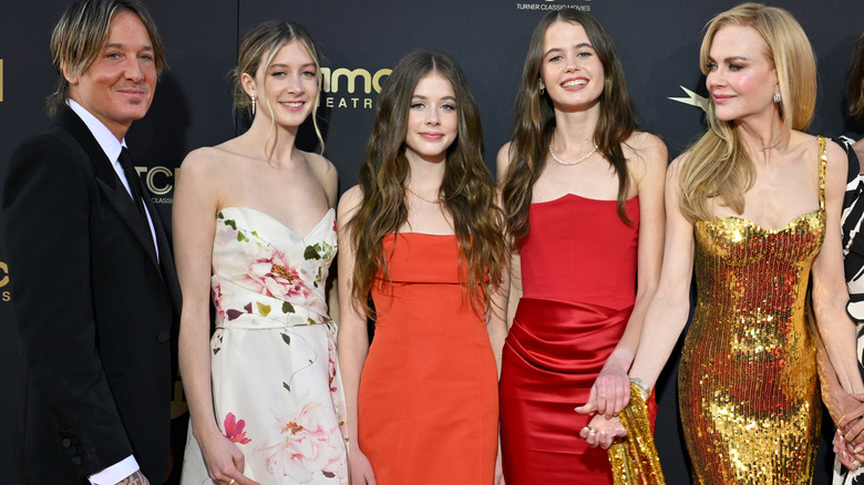 Keith Urban, Sunday Rose, Faith Margaret, a guest, and Nicole Kidman at the AFI Achievement Awards