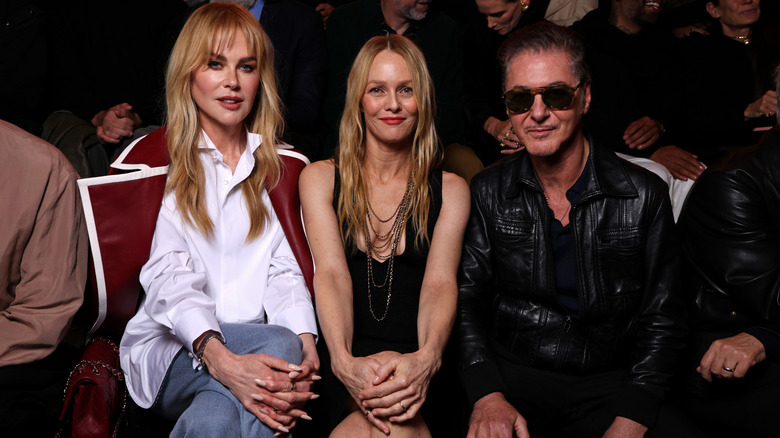 Nicole Kidman at New York Fashion week sitting beside Vanessa Paradis