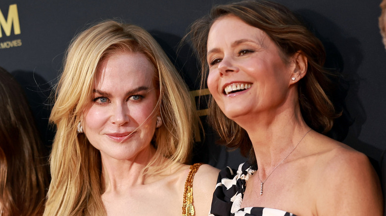 Nicole Kidman and Antonia Kidman smiling together on the red carpet