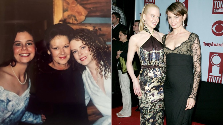 Antonia Kidman and Nicole Kidman with their mom in the '80s, and Nicole and Antonia Kidman at the Tony Awards
