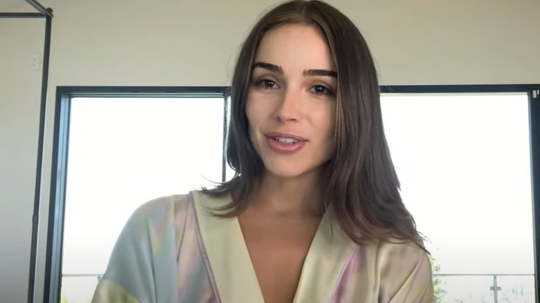 Olivia Culpo rainbow robe