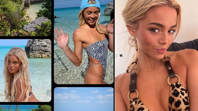 Olivia "Livvy" Dunne wearing swimsuits for Sports Illustrated 2025