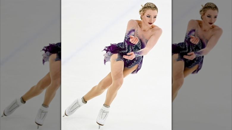 Amber Glenn performs free program at Lombardia Trophy at Ice Lab, Bergamo, Italy