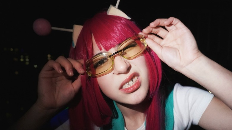 Alysa Liu with a pink wig