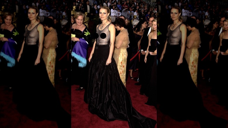 Gwyneth Paltrow in a sheer dress at the 2002 Oscars
