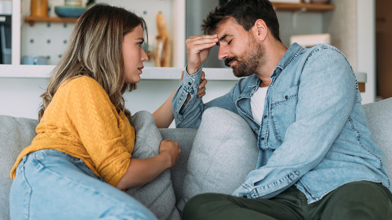 Couple having a serious conversation