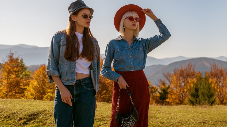 Two women in denim