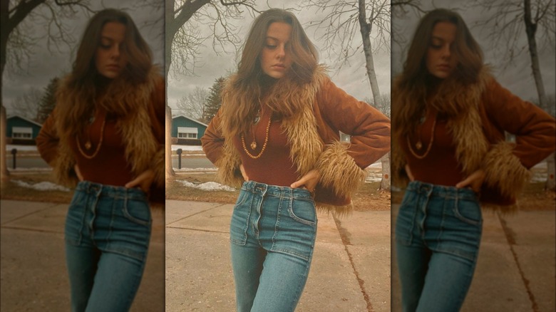 Woman in Penny Lane coat