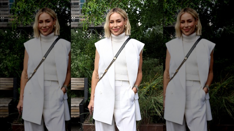 Mary Lawless Lee in high neck top 