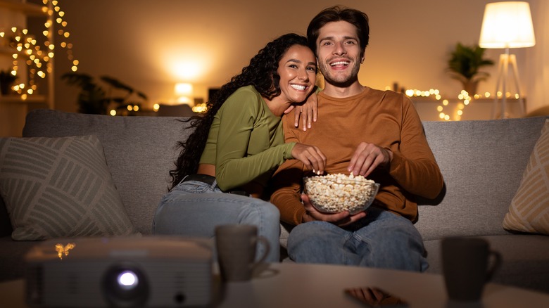 couple watching movie