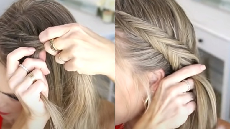 Side Fishtail braid steps