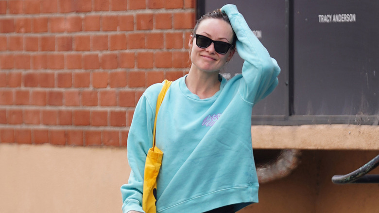 Olivia Wilde wearing black sunglasses