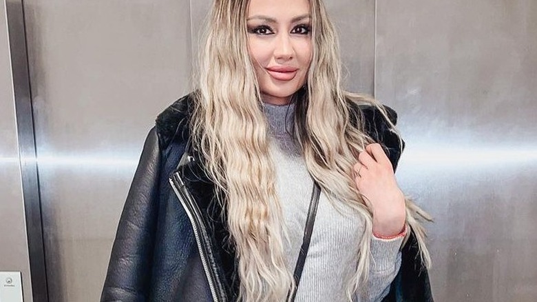 woman blond mermaid waves