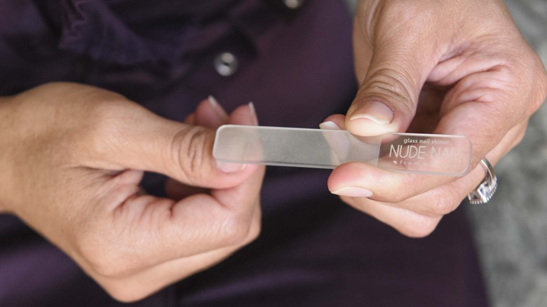 glass nail file short nails