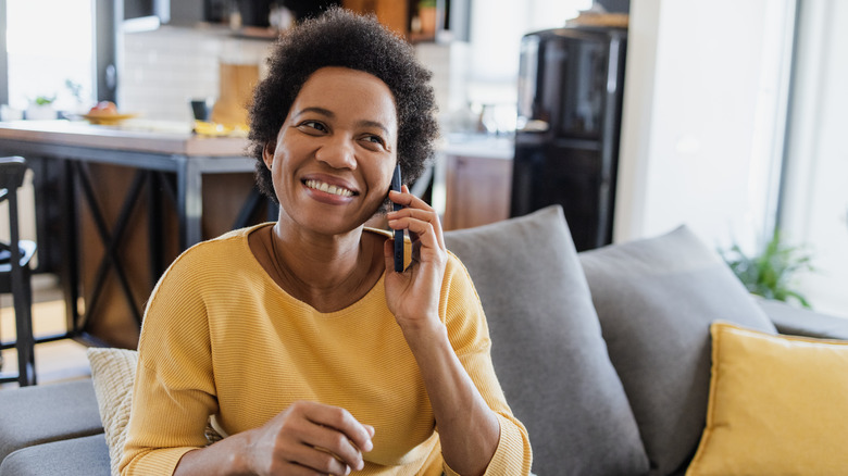 Woman making a phone call