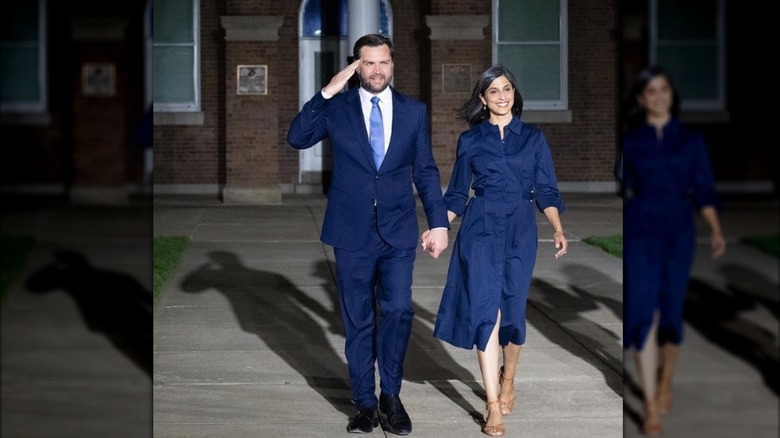 Usha and JD Vance at the Friday Evening Parade 2025