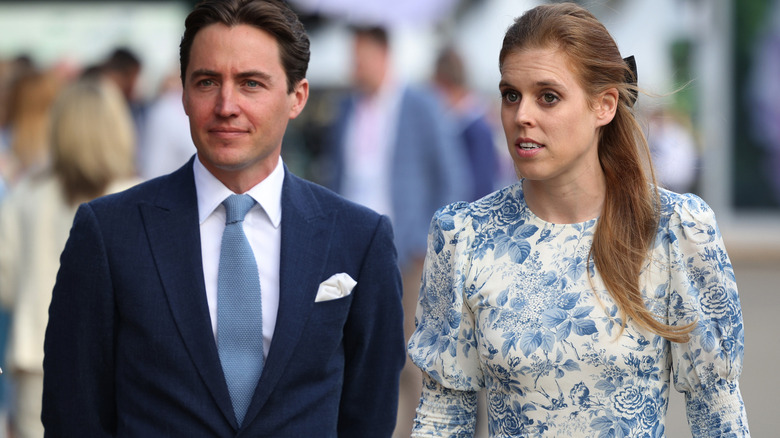 Princess Beatrice wearing a floral dress