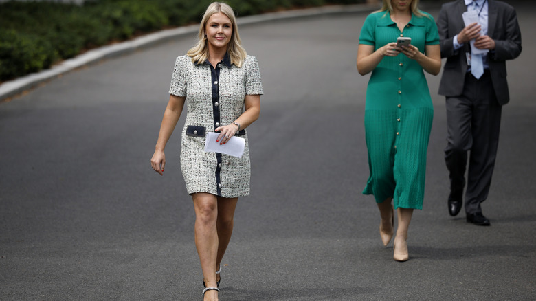 Karoline Leavitt wearing an outdated dress