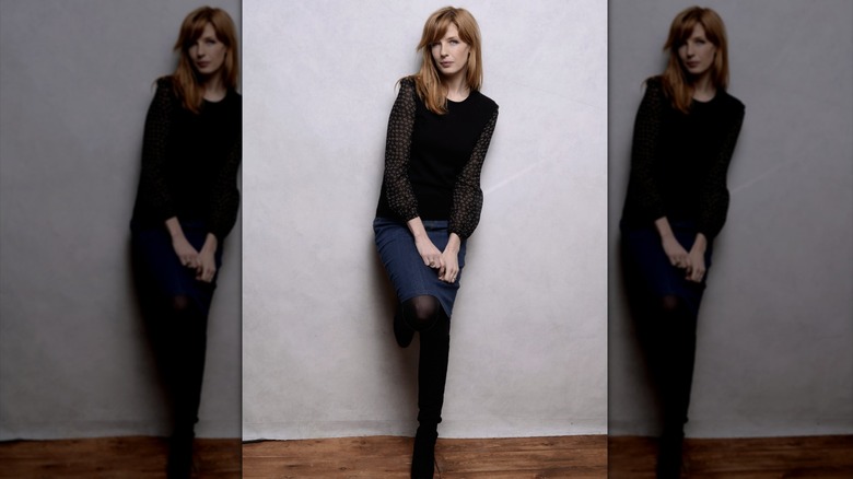 Kelly Reilly poses for a portrait in front of a white backdrop