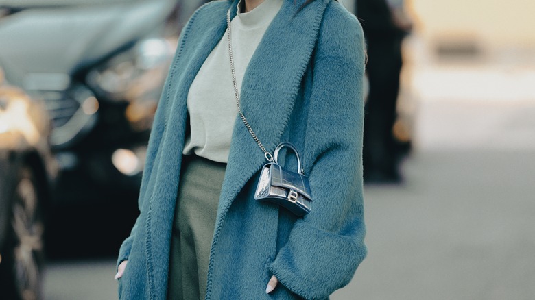 Oversized blue coat
