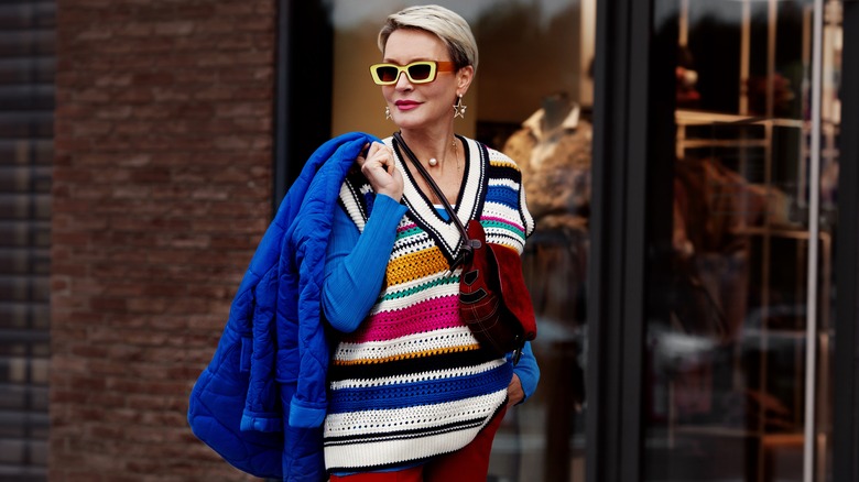 Colorful oversized outfit